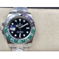 ロレックスコピー GMT-Master II（グリーンニッチ）40mm 126710BLNR“ブラック・ダイヤル＋ステンレスケース＋バイカラーセラミックベゼル（スプリット・グリーン）＋オイスターブレスレット” メンズ専用モデル