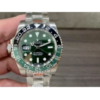 ロレックスコピー GMT-Master II（グリーンニッチ）40mm 126710BLNR“グリーン・ダイヤル＋ステンレスケース＋バイカラーセラミックベゼル（スプリット・グリーン）＋オイスターブレスレット” メンズ専用モデル