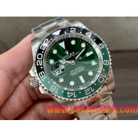 ロレックスコピー GMT-Master II（グリーンニッチ）40mm 126710BLNR“グリーン・ダイヤル＋ステンレスケース＋バイカラーセラミックベゼル（スプリット・グリーン）＋オイスターブレスレット” メンズ専用モデル
