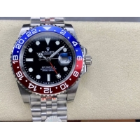 ロレックスコピー GMT-Master II（グリーンニッチ）40mm 126710BLNR“ブラック・ダイヤル＋ステンレスケース＋バイカラーセラミックベゼル（ブルー＆レッド）＋オイスターブレスレット” メンズ専用モデル