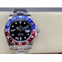 ロレックスコピー GMT-Master II（グリーンニッチ）40mm 126710BLNR“ブラック・ダイヤル＋ステンレスケース＋バイカラーセラミックベゼル（ブルー＆レッド）＋オイスターブレスレット” メンズ専用モデル
