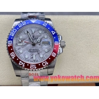 ロレックスコピー GMT-Master II（グリーンニッチ）40mm 126710BLNR“マーブル・ダイヤル＋ステンレスケース＋バイカラーセラミックベゼル（ブルー＆レッド）＋オイスターブレスレット” メンズ専用モデル