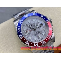 ロレックスコピー GMT-Master II（グリーンニッチ）40mm 126710BLNR“マーブル・ダイヤル＋ステンレスケース＋バイカラーセラミックベゼル（ブルー＆レッド）＋オイスターブレスレット” メンズ専用モデル