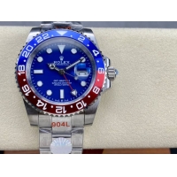 ロレックスコピー GMT-Master II（グリーンニッチ）40mm 126710BLNR“ブルー・ダイヤル＋ステンレスケース＋バイカラーセラミックベゼル（ブルー＆レッド）＋オイスターブレスレット” メンズ専用モデル