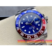ロレックスコピー GMT-Master II（グリーンニッチ）40mm 126710BLNR“ブルー・ダイヤル＋ステンレスケース＋バイカラーセラミックベゼル（ブルー＆レッド）＋オイスターブレスレット” メンズ専用モデル