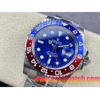 ロレックスコピー GMT-Master II（グリーンニッチ）40mm 126710BLNR“ブルー・ダイヤル＋ステンレスケース＋バイカラーセラミックベゼル（ブルー＆レッド）＋オイスターブレスレット” メンズ専用モデル