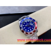 ロレックスコピー GMT-Master II（グリーンニッチ）40mm 126710BLNR“ブルー・ダイヤル＋ステンレスケース＋バイカラーセラミックベゼル（ブルー＆レッド）＋オイスターブレスレット” メンズ専用モデル