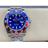 ロレックスコピー GMT-Master II（グリーンニッチ）40mm 126710BLNR“ブルー・ダイヤル＋ステンレスケース＋バイカラーセラミックベゼル（ブルー＆レッド）＋オイスターブレスレット” メンズ専用モデル