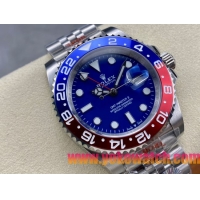 ロレックスコピー GMT-Master II（グリーンニッチ）40mm 126710BLNR“ブルー・ダイヤル＋ステンレスケース＋バイカラーセラミックベゼル（ブルー＆レッド）＋オイスターブレスレット” メンズ専用モデル