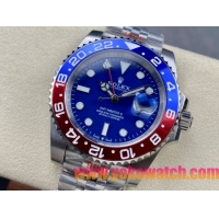 ロレックスコピー GMT-Master II（グリーンニッチ）40mm 126710BLNR“ブルー・ダイヤル＋ステンレスケース＋バイカラーセラミックベゼル（ブルー＆レッド）＋オイスターブレスレット” メンズ専用モデル