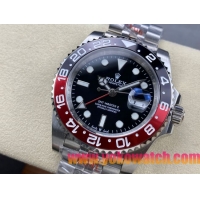 ロレックスコピー GMT-Master II（グリーンニッチ）40mm 126710BLNR“ブラック・ダイヤル＋ステンレスケース＋バイカラーセラミックベゼル（ブルー＆レッド）＋オイスターブレスレット” メンズ専用モデル