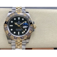 ロレックスコピー GMT-Master II（グリーンニッチ）40mm 126713LB“ブラック・ダイヤル＋ステンレスケース＋イエローゴールドベゼル＋バイカラーブレスレット” メンズ専用モデル 