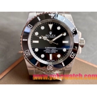 ロレックスコピー サブマリーナー（SUB）40mm 124060“ブラック・ベゼル＋ブラック・ダイヤル＋ステンレスケース＋オイスターブレスレット” メンズ専用モデル