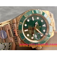 ロレックスコピー サブマリーナー（SUB）40mm 126613LN“グリーン・ベゼル＋グリーン・ダイヤル＋イエローゴールドケース＋オイスターブレスレット” メンズ専用モデル 