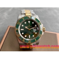 ロレックスコピー サブマリーナー（SUB）41mm 126613LN“グリーン・ベゼル＋グリーン・ダイヤル＋ステンレスケース×イエローゴールドリング＋オイスターブレスレット” メンズ専用モデル