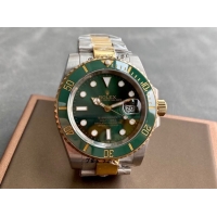 ロレックスコピー サブマリーナー（SUB）41mm 126613LN“グリーン・ベゼル＋グリーン・ダイヤル＋ステンレスケース×イエローゴールドリング＋オイスターブレスレット” メンズ専用モデル