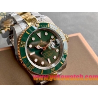ロレックスコピー サブマリーナー（SUB）41mm 126613LN“グリーン・ベゼル＋グリーン・ダイヤル＋ステンレスケース×イエローゴールドリング＋オイスターブレスレット” メンズ専用モデル