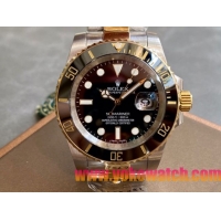 ロレックスコピー サブマリーナー（SUB）40mm 126613LN“間金・ブラック・ベゼル＋ブラック・ダイヤル＋ステンレススチール＆ゴールドケース＋オイスターブレスレット” メンズ専用モデル