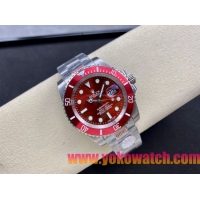 ロレックスコピー サブマリーナー（SUB）40mm 126610LN“レッド・ベゼル＋レッド・ダイヤル＋ステンレススチールケース＋オイスターブレスレット” メンズ専用モデル