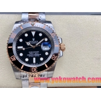 ロレックスコピー サブマリーナー（SUB）41mm 126613LN“間金・無歴・ブラック・ベゼル＋ブラック・ダイヤル＋ステンレススチール＆ローズゴールドケース＋オイスターブレスレット” メンズ専用モデル