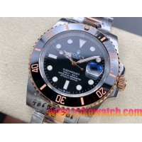 ロレックスコピー サブマリーナー（SUB）41mm 126613LN“間金・無歴・ブラック・ベゼル＋ブラック・ダイヤル＋ステンレススチール＆ローズゴールドケース＋オイスターブレスレット” メンズ専用モデル