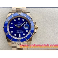 ロレックスコピー サブマリーナー（SUB）41mm 126618LB“全金・無歴・ブルー・ベゼル＋ブルー・ダイヤル＋ゴールドケース＋オイスターブレスレット” メンズ専用モデル