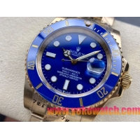 ロレックスコピー サブマリーナー（SUB）41mm 126618LB“全金・無歴・ブルー・ベゼル＋ブルー・ダイヤル＋ゴールドケース＋オイスターブレスレット” メンズ専用モデル
