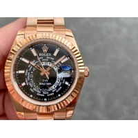 ロレックスコピー・ワールドタイマー（DIW）40mm 5185R“ブラック・ダイヤル＋ローズゴールドケース＋オイスターブレスレット” メンズ専用モデル 
