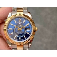 ロレックスコピー・スカイダイバー（SKY-DWELLER）40mm 326138“ブルー・ダイヤル＋イエローゴールドベゼル＋ステンレススチールブレスレット” メンズ専用モデル