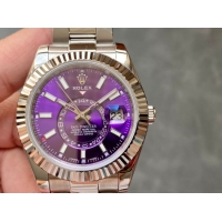 ロレックスコピー・スカイダイバー（SKY-DWELLER）40mm 326138“パープル・ダイヤル＋イエローゴールドベゼル＋ステンレススチールブレスレット” メンズ専用モデル