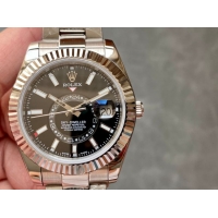 ロレックスコピー・スカイダイバー（SKY-DWELLER）40mm 326138“ブラック・ダイヤル＋イエローゴールドベゼル＋ステンレススチールブレスレット” メンズ専用モデル