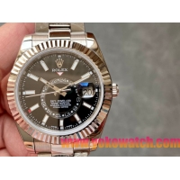 ロレックスコピー・スカイダイバー（SKY-DWELLER）40mm 326138“ブラック・ダイヤル＋イエローゴールドベゼル＋ステンレススチールブレスレット” メンズ専用モデル