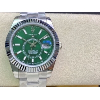 ロレックスコピー・スカイダイバー（SKY-DWELLER）42mm 326135“グリーン・ダイヤル＋ステンレススチールベゼル＋ステンレススチールブレスレット” メンズ専用モデル