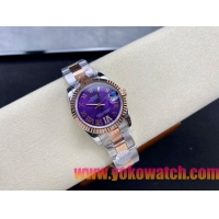 ロレックスコピー・デイトジャスト（DATEJUST）31mm 279383RBR“パープル・ダイヤル＋イエローゴールドベゼル＋ステンレススチール＆ローズゴールドブレスレット” レディース専用モデル 