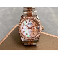 ロレックスコピー・デイトジャスト（DATEJUST）31mm 279383RBR“シェル・ダイヤル＋ローズゴールド＆ダイヤモンドベゼル＋ステンレススチール＆ローズゴールドブレスレット” レディース専用モデル 