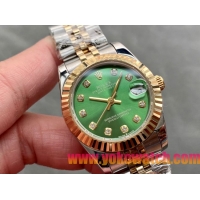 ロレックスコピー・デイトジャスト（DATEJUST）31mm 279173“グリーンダイヤル＋ゴールドベゼル＋ステンレススチール＆ゴールドブレスレット” レディース専用モデル
