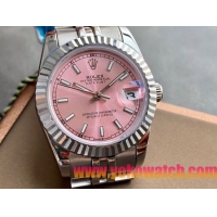 ロレックスコピー・デイトジャスト（DATEJUST）31mm 279174“ピンクダイヤル＋ステンレススチールベゼル＋ステンレススチールブレスレット” レディース専用モデル
