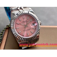ロレックスコピー・デイトジャスト（DATEJUST）31mm 279174“ピンクダイヤル＋ステンレススチールベゼル＋ステンレススチールブレスレット” レディース専用モデル