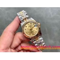 ロレックスコピー・デイトジャスト（DATEJUST）31mm 279173“ゴールドダイヤル＋ゴールドベゼル＋ステンレススチール＆ゴールドブレスレット” レディース専用モデル