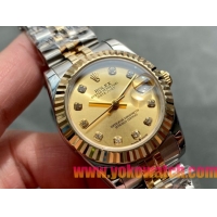 ロレックスコピー・デイトジャスト（DATEJUST）31mm 279173“ゴールドダイヤル＋ゴールドベゼル＋ステンレススチール＆ゴールドブレスレット” レディース専用モデル
