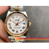 ロレックスコピー・デイトジャスト（DATEJUST）31mm 279173“ホワイトダイヤル＋ゴールドベゼル＋ステンレススチール＆ゴールドブレスレット” レディース専用モデル