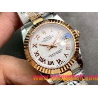 ロレックスコピー・デイトジャスト（DATEJUST）31mm 279173“ホワイトダイヤル＋ゴールドベゼル＋ステンレススチール＆ゴールドブレスレット” レディース専用モデル