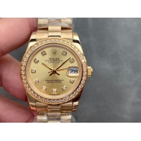 ロレックスコピー・デイトジャスト（DATEJUST）31mm 279138R“ダイヤモンドベゼル＋ゴールドダイヤル＋ゴールドブレスレット” レディース専用モデル