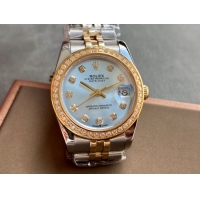 ロレックスコピー・デイトジャスト（DATEJUST）31mm 279138R“ダイヤモンドベゼル＋ホワイトダイヤル＋ステンレススチール＆イエローゴールドブレスレット” レディース専用モデル