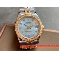 ロレックスコピー・デイトジャスト（DATEJUST）31mm 279138R“ダイヤモンドベゼル＋ホワイトダイヤル＋ステンレススチール＆イエローゴールドブレスレット” レディース専用モデル