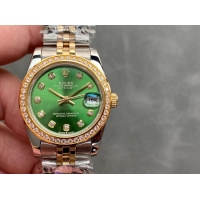ロレックスコピー・デイトジャスト（DATEJUST）31mm 279138R“ダイヤモンドベゼル＋グリーンダイヤル＋ステンレススチール＆イエローゴールドブレスレット” レディース専用モデル