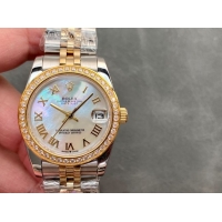 ロレックスコピー・デイトジャスト（DATEJUST）31mm 279138R“ダイヤモンドベゼル＋パールダイヤル＋ローマ字インデックス＋ステンレススチール＆イエローゴールドブレスレット” レディース専用モデル