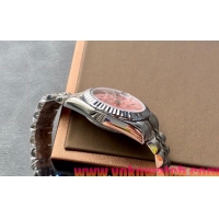 ロレックスコピー・デイトジャスト（DATEJUST）31mm 279138R“三角坑紋ベゼル＋ピンクダイヤル＋ステンレススチール＆イエローゴールドブレスレット” レディース専用モデル