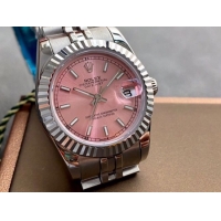 ロレックスコピー・デイトジャスト（DATEJUST）31mm 279138R“三角坑紋ベゼル＋ピンクダイヤル＋ステンレススチール＆イエローゴールドブレスレット” レディース専用モデル