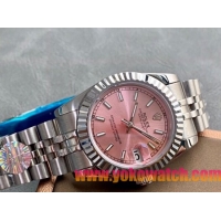 ロレックスコピー・デイトジャスト（DATEJUST）31mm 279138R“三角坑紋ベゼル＋ピンクダイヤル＋ステンレススチール＆イエローゴールドブレスレット” レディース専用モデル